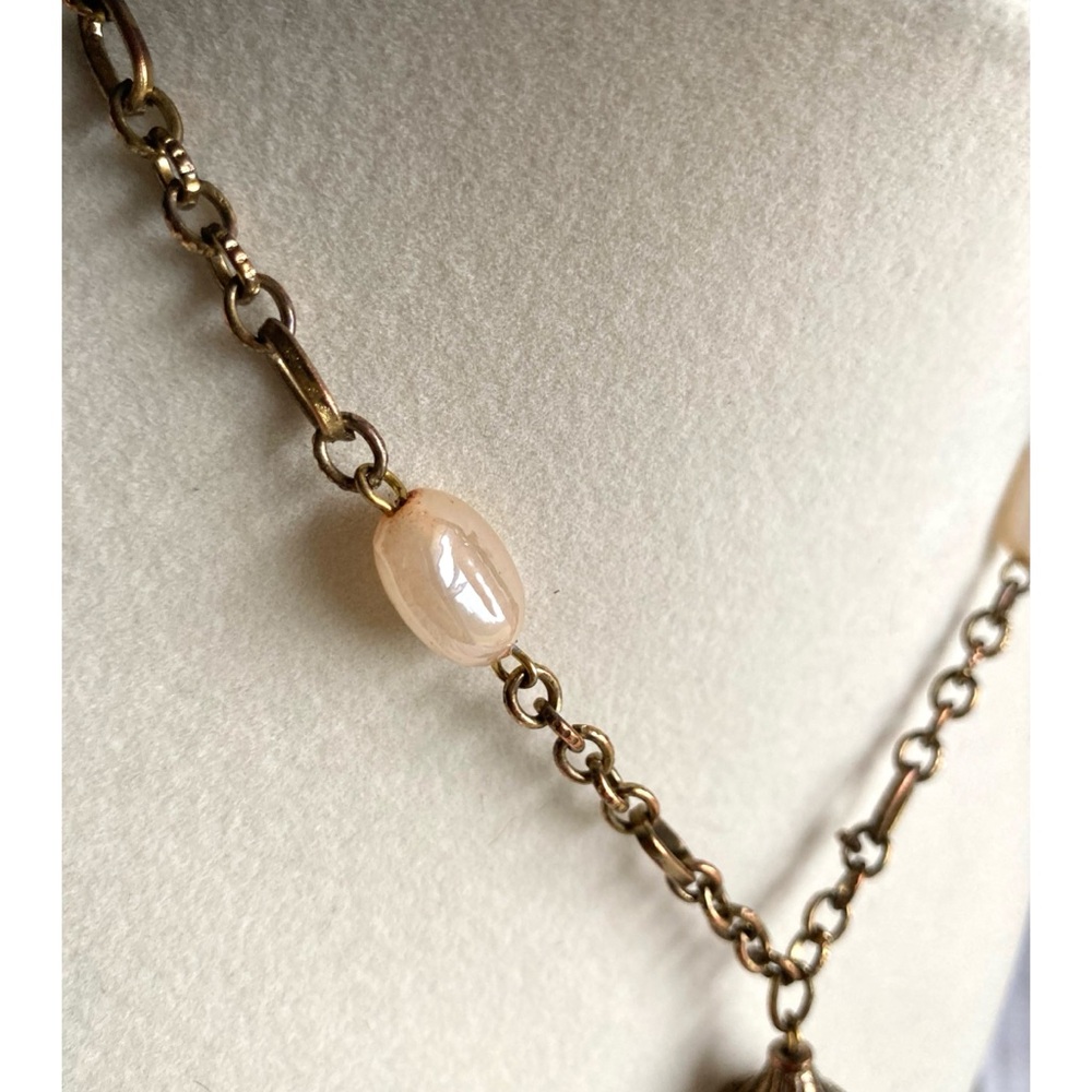 RELISTED Antique-Look Seed Bead Tassel Necklace - 32” Long Sautoir Style - Picture 3 of 8